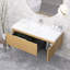Meuble-lavabo moderne à rayures avec lavabo simple
