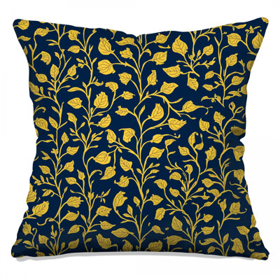 Coussins décoratifs jaunes à motif floral