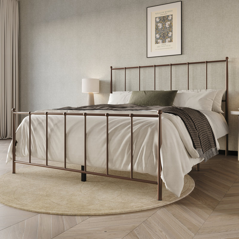 Makaelyn Metal Bed, King, Brown