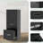Black 3 - Drawer Vertical File Cabinet With Lock And Card Slot Secure A4/Legal/Letter Document Storage, Reliable Adjustable Hanging Rods Quiet Slides-1100194300