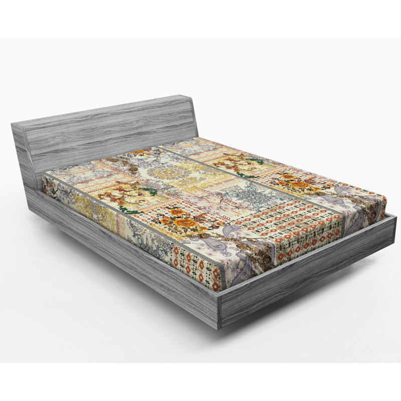 Microfiber Floral Fitted Sheet, Full Fitted Sheet