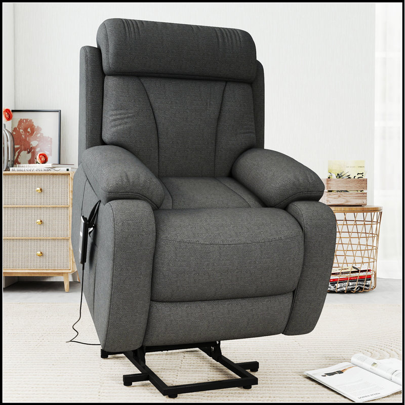 Power Lift Recliner For Elderly, Adjustable With Remote Control And Side Pocket, Ideal For Small Spaces And Enhanced Mobility