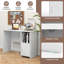 Bureau d'ordinateur rectangulaire avec armoire Gus
