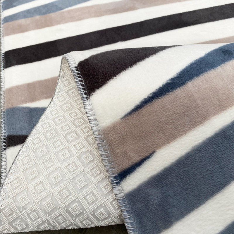 Alberty Striped Area Rug, Runner 80 x 400cm