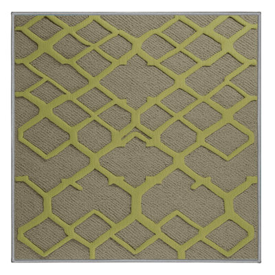 Tapis brun treillis lavable à la machine