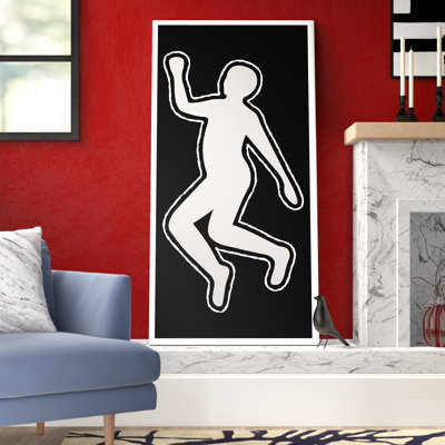 'Crime Scene Body Silhouette' - Hanging Décor Print on Plastic/Acrylic