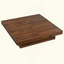 Table basse carrée en placage avec plateau coulissant et rangement-409003611