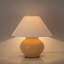 Lampe de table 22 po en résine champêtre avec abat-jour en tissu lin