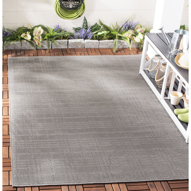 Abass Performance Machine Washable Plaid Indoor/Outdoor Area Rug, Rectangle 9' x 12'