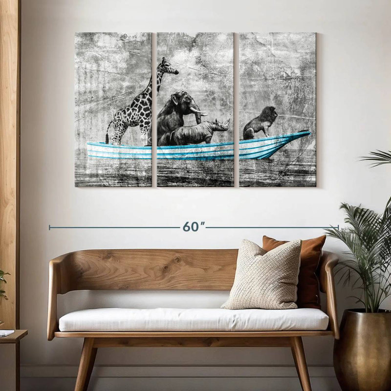 Brampt Animals Boat Pop, 32" H x 50" W