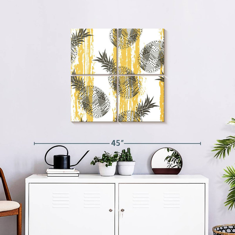Yarlin Geometric Pattern Pineapples, 26" H x 26" W