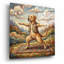  «Labrador Retriever Yoga Warrior Pose» par Rich Monet, art mural en verre acrylique, 12 po x 12 po-1696158140