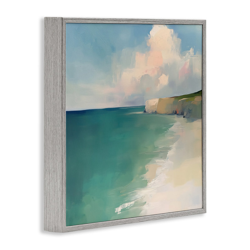 Giclée encadrée «Turquoise Horizons Expression», conception par Annabelle Hall, Estampe numérique Farmhouse