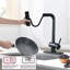 Robinet d'évier de cuisine à poignée simple en acier inoxydable -103970667