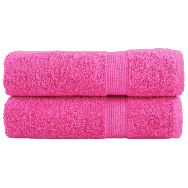 Premium Bath Towels SOLUND 600Gsm, Bath Towels - 2 Pack, Pink, 150cm L x 100cm W