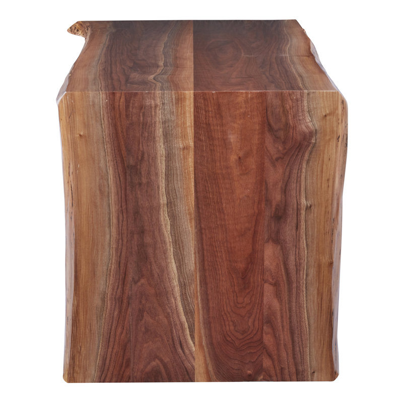 Live Edge Solid Wood Writing Desk, Crotch Walnut
