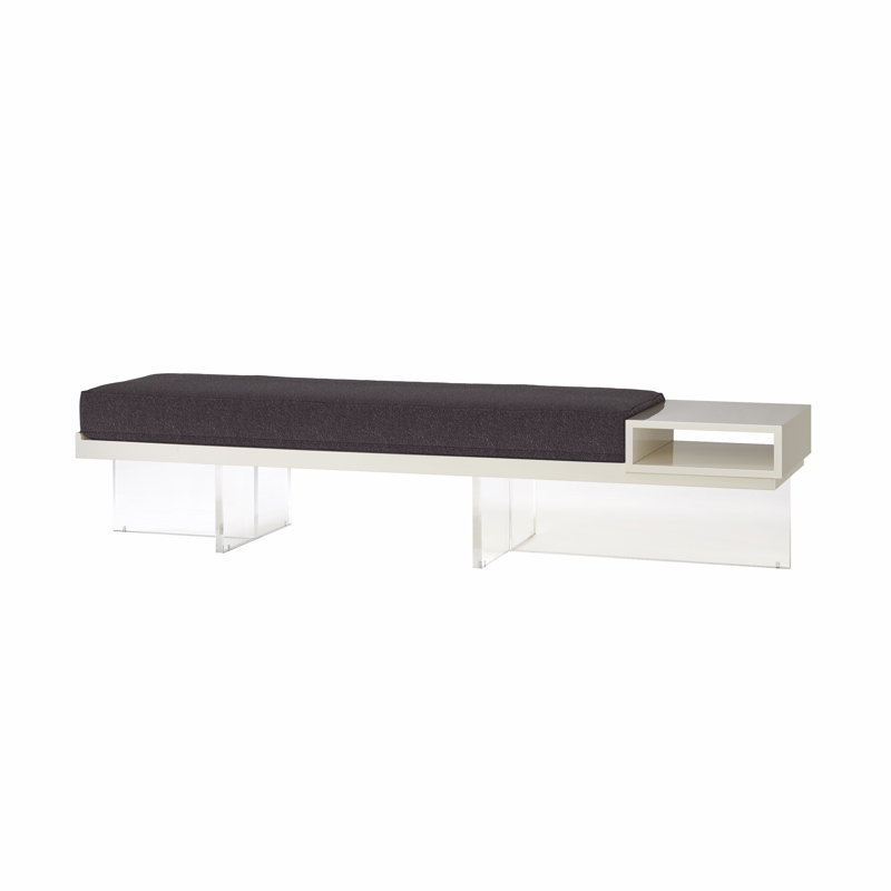Banc de rangement Margot, Gris anthracite Rise (tissu performance) 1357-95