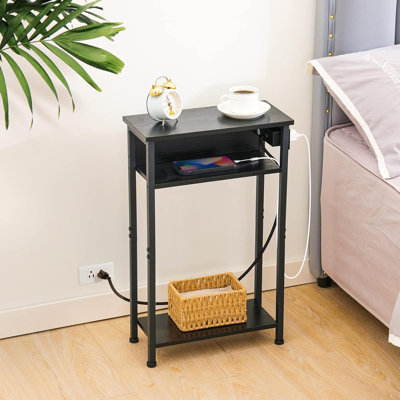 15.4'' W Metal Nightstand