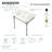 Kingston Brass Monarch 37-Inch Ceramic Console Sink with Stainless Steel Legs (8-Inch, 3-Hole)-61166572