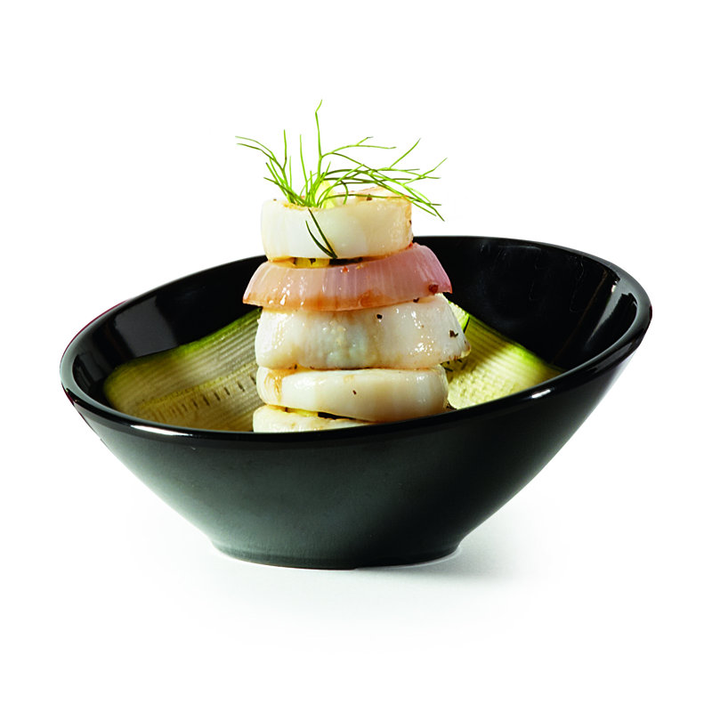 Black Elegance 1.9 Quart Cascading Serving Bowl for All Seasons