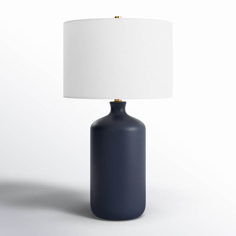 Ivor Ceramic Table Lamp, Navy