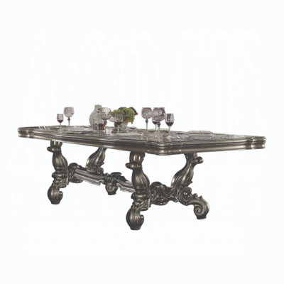 ACME Versailles Dining Table, Antique Platinum