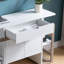 Buffet avec 4 tablettes Modernize Kitchen, blanc et taupe foncé