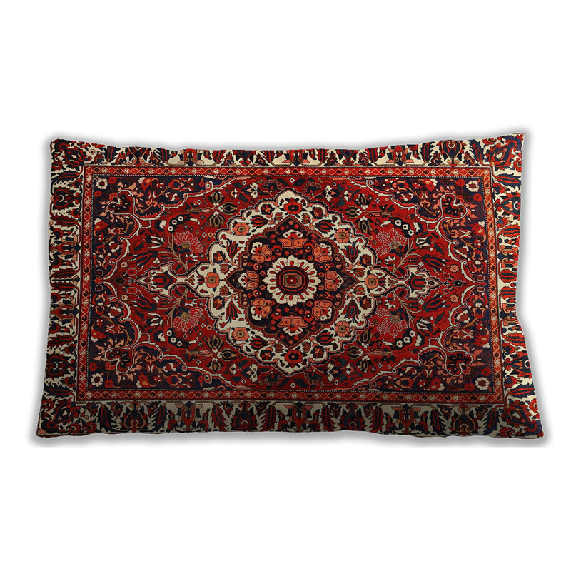 Damask Throw Pillow, Synthetic