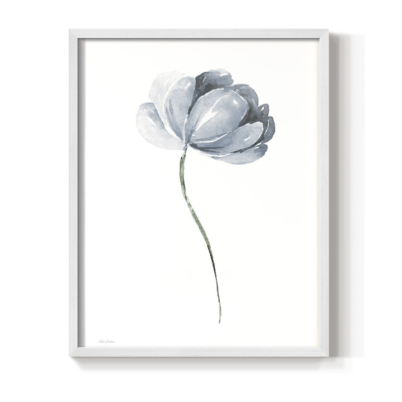 "Tulipe I", H 11 po x l 9 po, Blanc