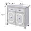 Armoire d'appoint grise 2 portes avec 1 tiroir