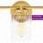 Inlight  Gold Bathroom Vanity Light, Clear Ribbed Glass Shade, Bulb Not Included-218982471