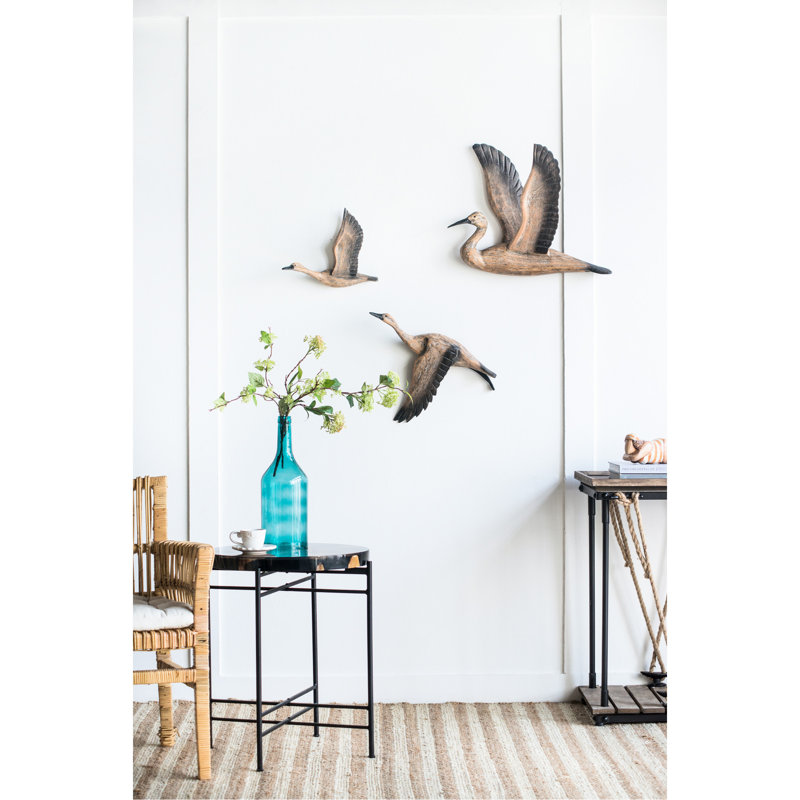 Ensemble de 3 décorations murales d'oiseaux en mouvement, décoration intérieure pour salon, salle à manger, bureau, chambre à coucher