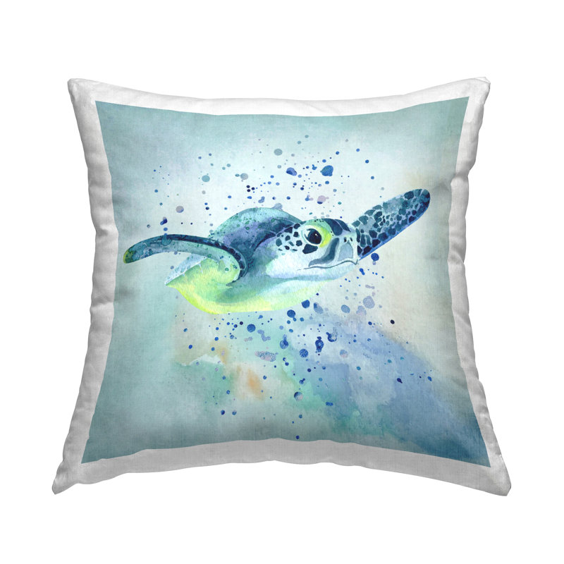Coussin de natation imprimé avec des bulles sous l'eau par Karen Smith