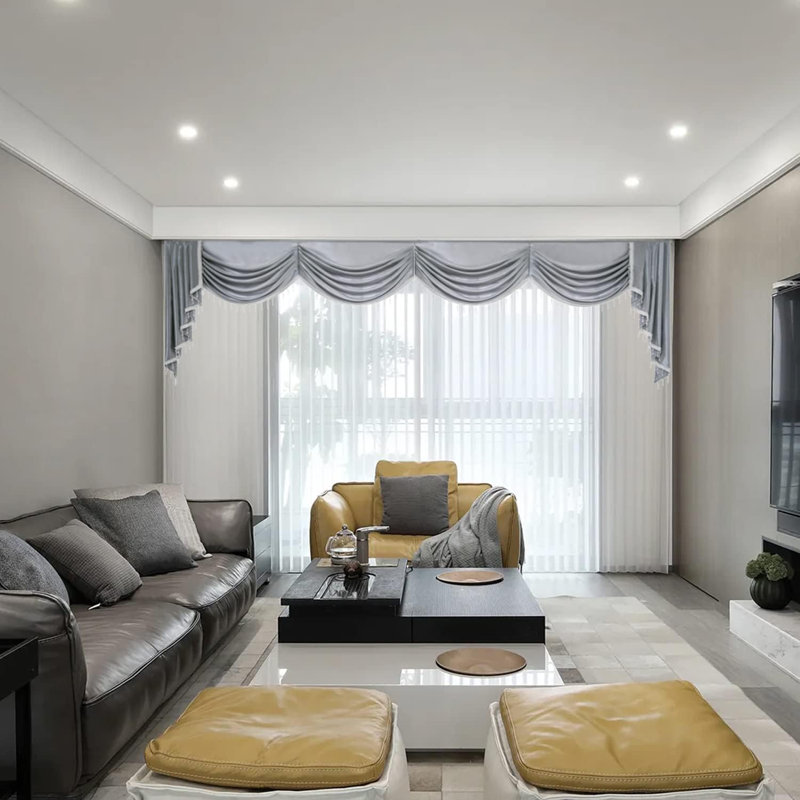 Luxury Valances For Living Room With Beads Crystals Grey Waterfall Swag Waterfull Valance Bedroom Dining Room Curtains Tulle Kitchen Large Window Vertical Blinds Door Rod Pocket 1 Panel(98in, Grey)