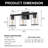 3 - Light Bathroom Vanity Light With Clear Shade