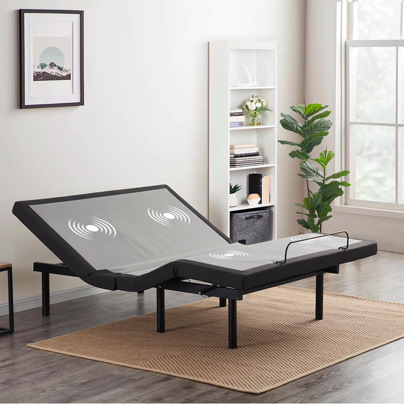 Cadre de lit réglable, cadre de lit de massage réglable sans dégagement avec télécommande sans fil