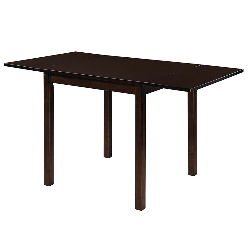 Table cappuccino asiatique en bois franc et placage pour les petites salles à manger