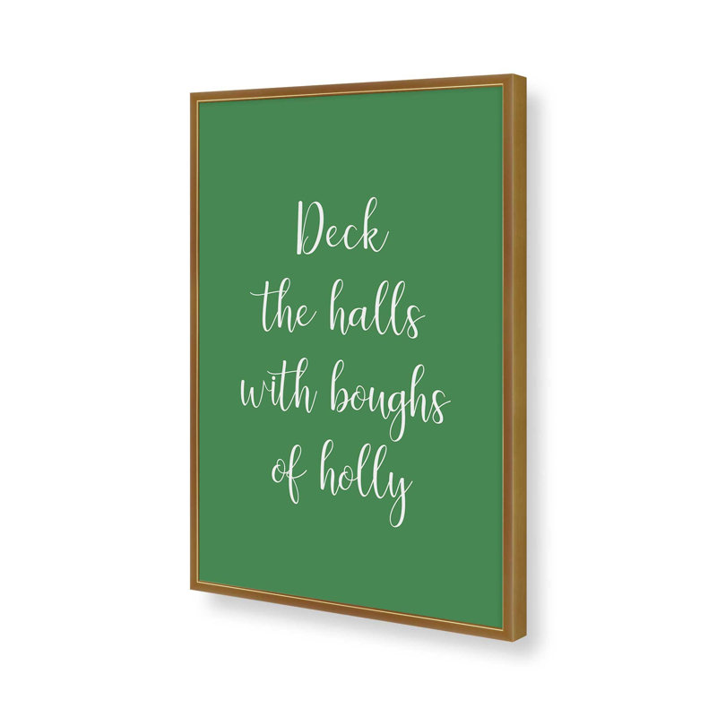 Deck the Halls, reproduction d'art, 16 po x 20 po, Or poli