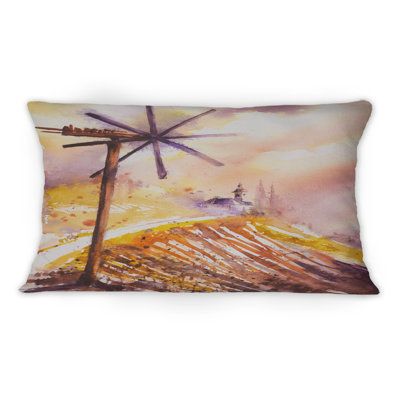 Coussin Watermill In Italian Landscape
