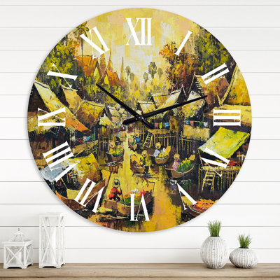 Vintage Waterside Life II - Horloge murale traditionnelle