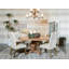Chaise d'appoint en lin capitonnée beige Nansy
