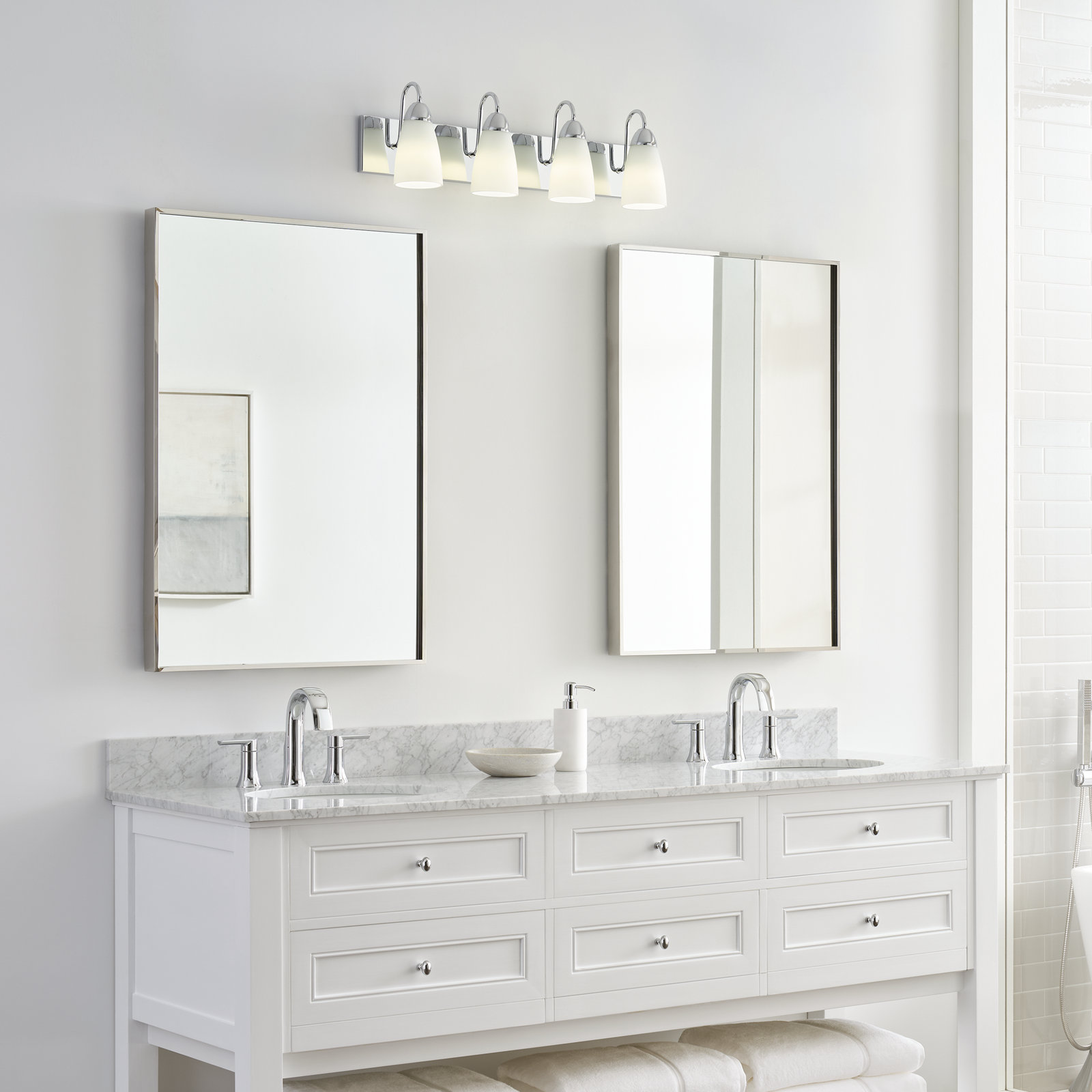 Aitken Dimmable Vanity Light, No, Chrome, 4