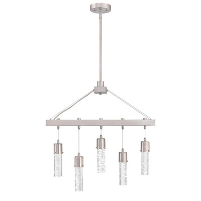 Luminaire suspendu linéaire à 5 lumières pour îlot de cuisine Waldwick