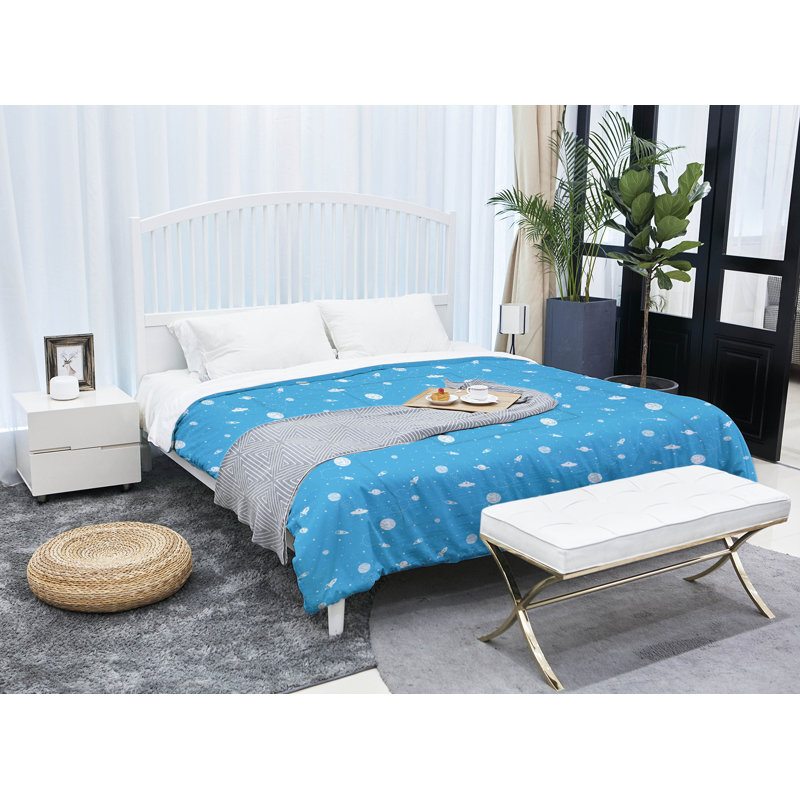 Édredon simple réversible Katelyn Elizabeth, Édredon simple, Bleu sarcelle