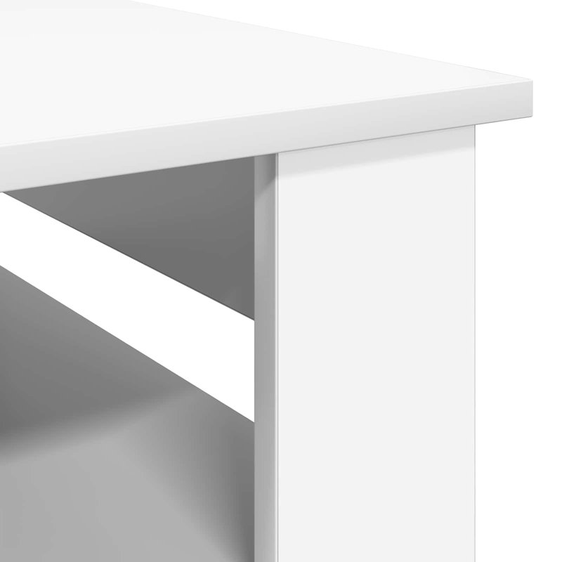 Coffee Table with Storage, 44cm. H x 96cm. L x 54cm. W, White