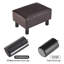 Repose-pieds rectangulaire en similicuir de 16 po avec rangement Nelva-680560791