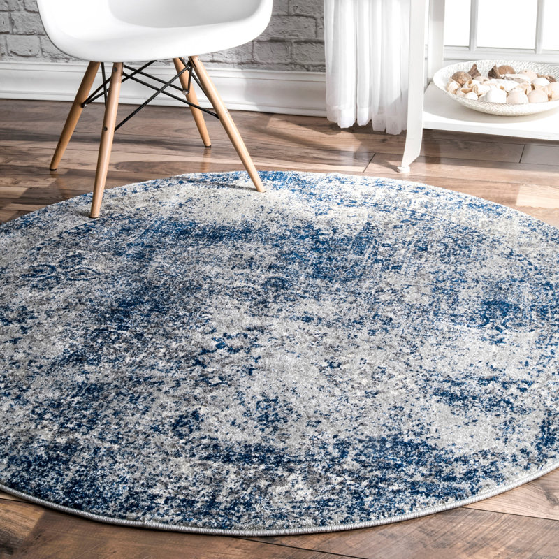 Citium Abstract Area Rug, Round 152.4cm
