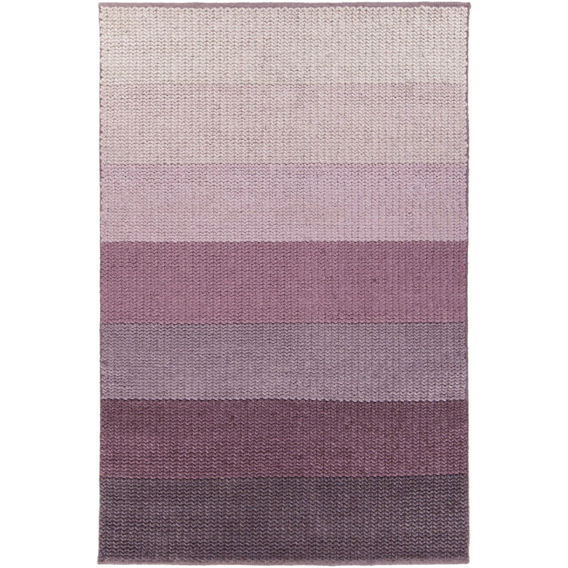 Bidan Wool Striped Area Rug in Purple, 5' x 7'6"