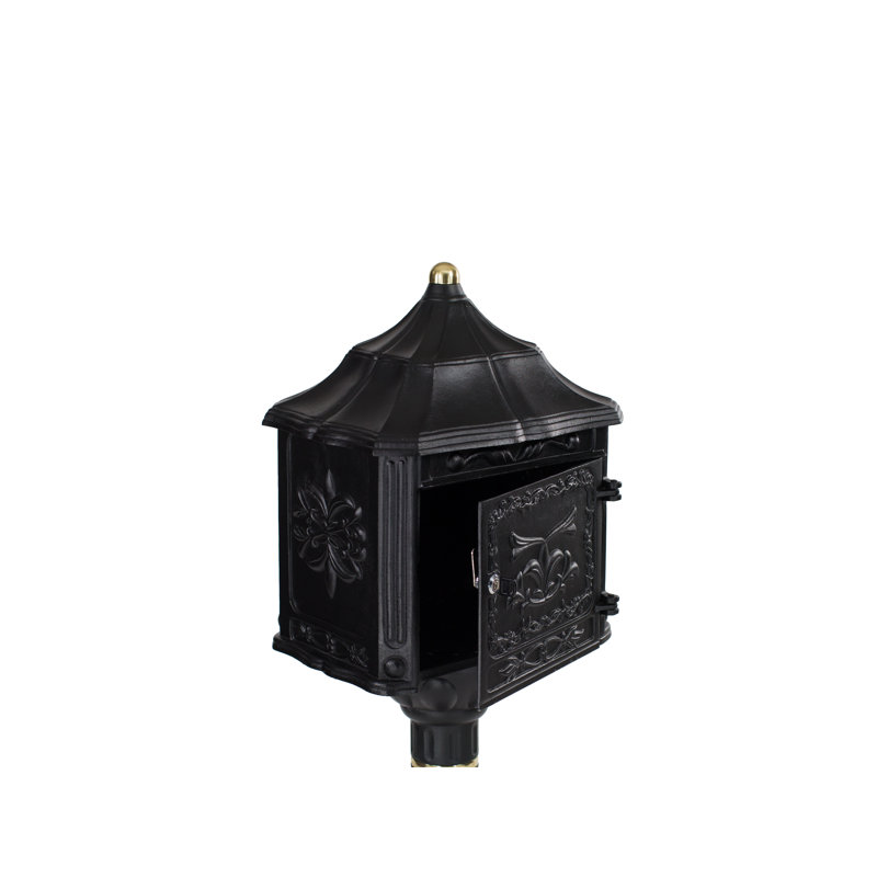 Boîte aux lettres pour piquet verrouillable, Noir