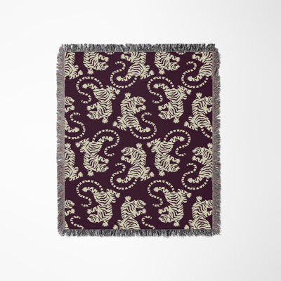 Jeté en mélange de coton Leonard Tiger